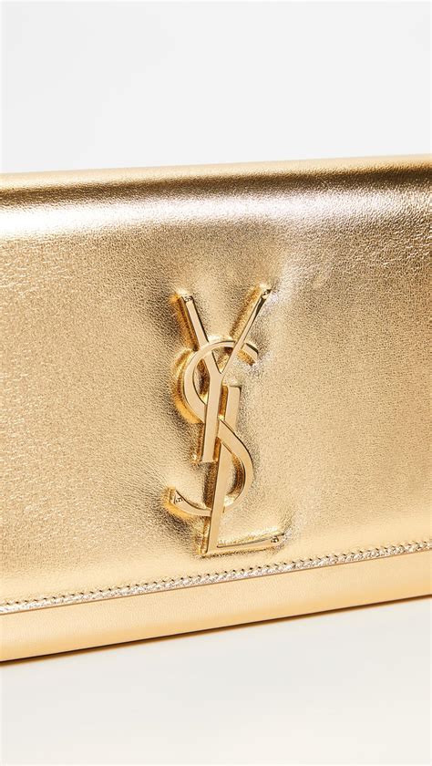 blue ysl clutch with chain|ysl metallic clutch.